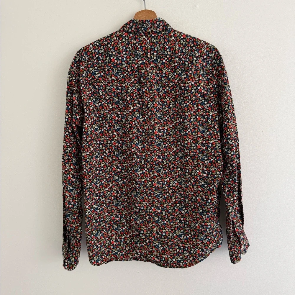 J. Crew Retro Floral Long Sleeve Classic Fit Button Down Large